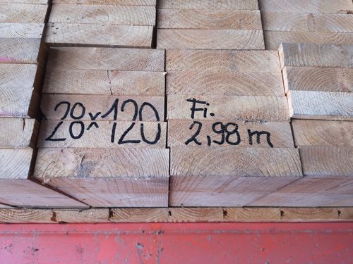 Konstruktionsholz Fichte 28 x 120 mm 2,98 m Holz Latte, Natursortierung